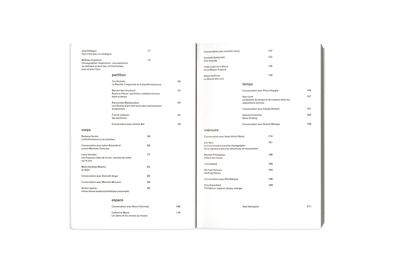 choreographing exhibitions